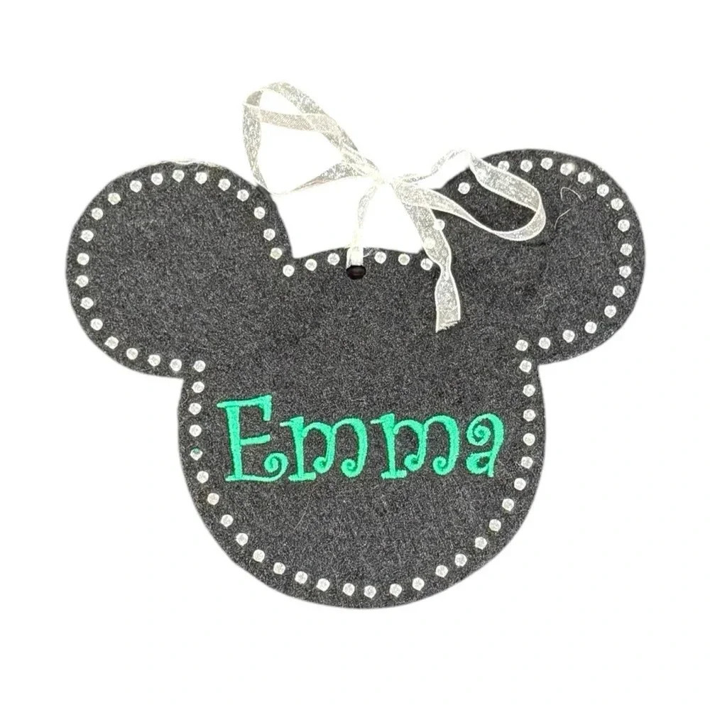 ❄️ 3/$17 Mickey Ears Embroidered Emma Disney Christmas Ornament